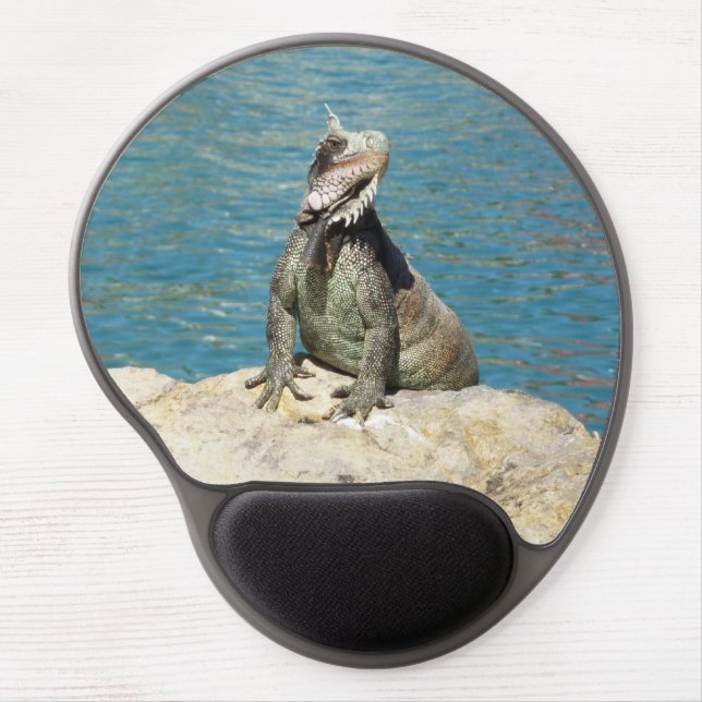 Iguana Tropical Wildlife Photography Gel Mouse Pad (Front)