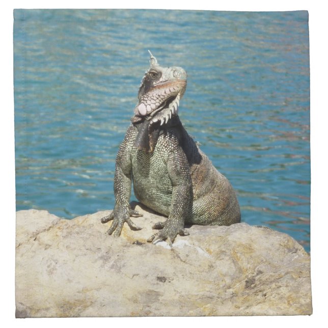 Iguana Tropical Wildlife Photography Napkin (Front)