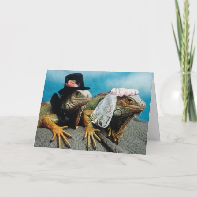 Iguana Wedding Greeting Card (Front)
