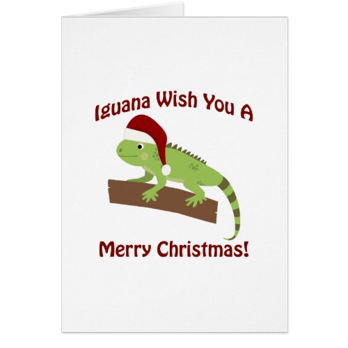 Iguana Wish you a Merry Christmas
