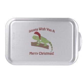 Iguana Wish You A Merry Christmas Cake Pan