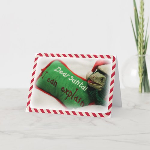 Iguana Wish You A Merry Christmas Card