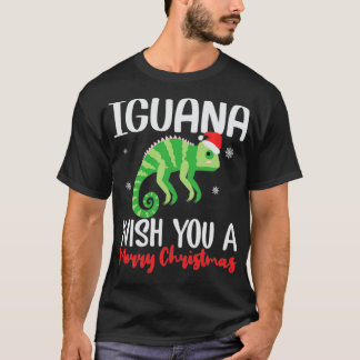 Iguana Wish You A Merry Christmas Funny T-Shirt