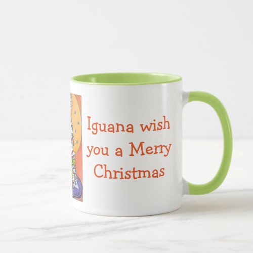 Iguana Wish You a Merry Christmas Mug