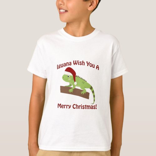 Iguana Wish You A Merry Christmas T_Shirt