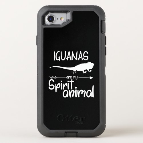 Iguanas Are My Spirit Animal Gift  Men Women Lizar OtterBox Defender iPhone SE87 Case