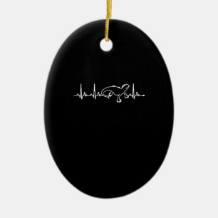 iguana's heartbeat ceramic ornament