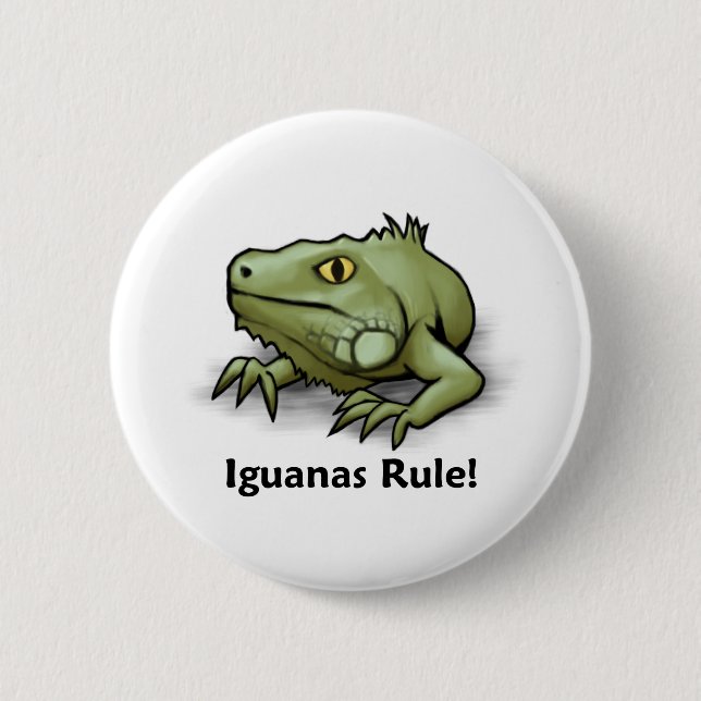 Iguanas Rule! Pinback Button (Front)