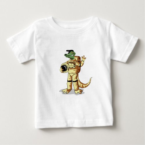 Iguanodon Dressed In A Cosmonaut Spacesuit Baby T_Shirt