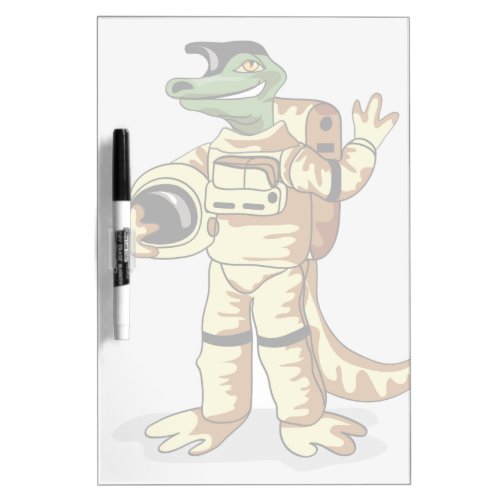 Iguanodon Dressed In A Cosmonaut Spacesuit Dry Erase Board