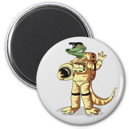 Iguanodon Dressed In A Cosmonaut Spacesuit Magnet