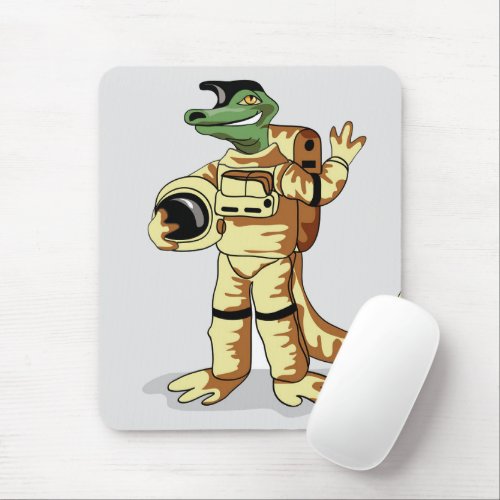 Iguanodon Dressed In A Cosmonaut Spacesuit Mouse Pad
