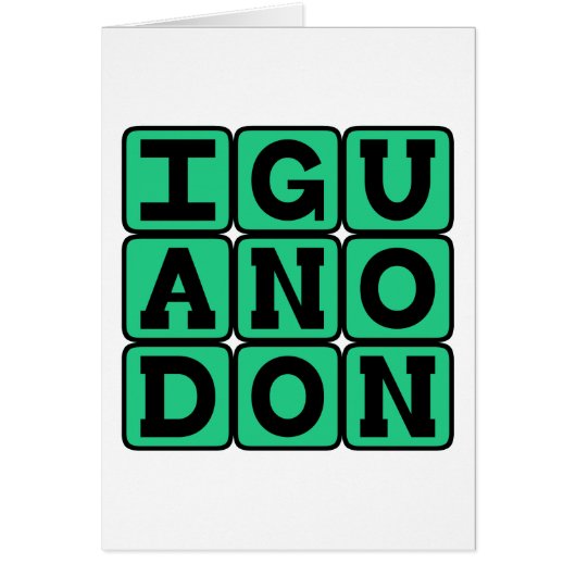 Iguanodon, Ornithopod Dinosaur Cards (Front)