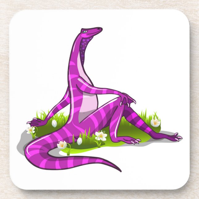 Iguanodon Showing Off Her Natural Beauty. Beverage Coaster (Front)