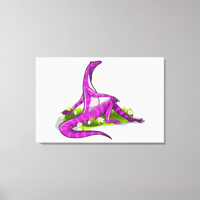 Iguanodon Showing Off Her Natural Beauty. Canvas Print (Front)