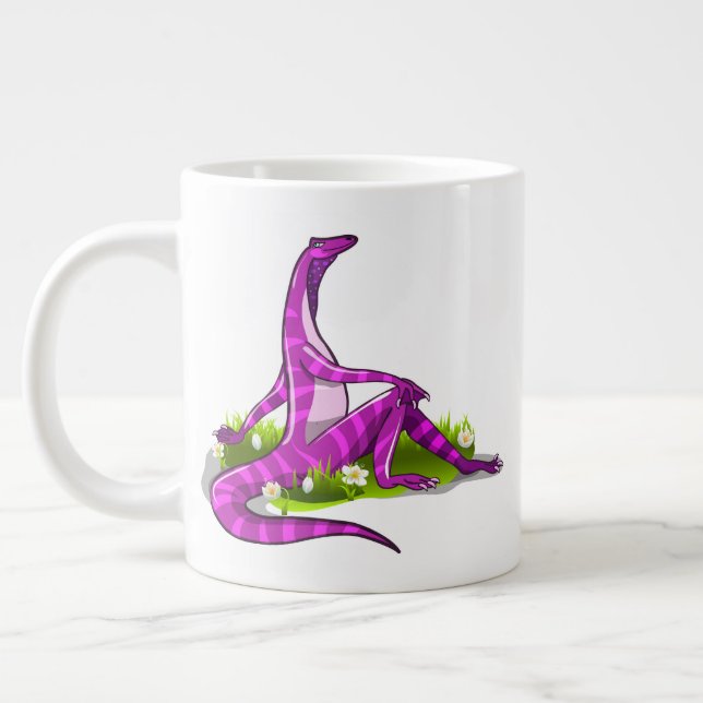 Iguanodon Showing Off Her Natural Beauty. Giant Coffee Mug (Left)