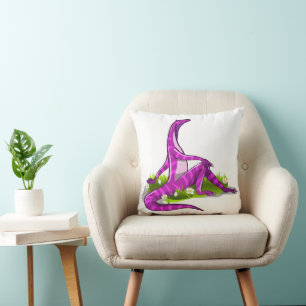 Iguanodon Showing Off Her Natural Beauty. Throw Pillow