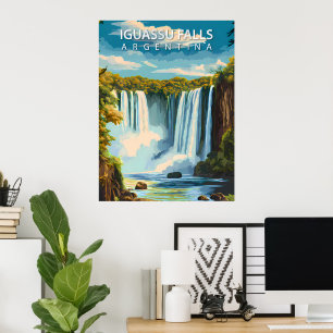 Iguassu Falls, Argentina – Vintage Travel Poster A