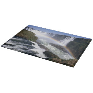 Iguassu Falls, Parana State, Brazil. Aerial view Cutting Board