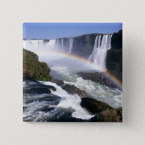 Iguassu Falls Parana State Brazil Aerial view Pinback Button