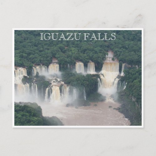 iguazu cataratas brazil postcard