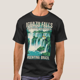 Iguazu Falls Argentina Brazil Vintage Travel Poste T-Shirt