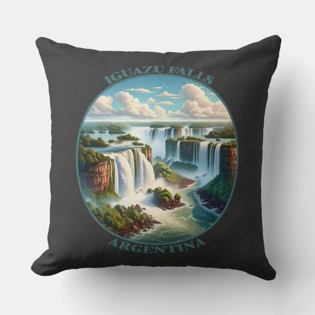 Iguazu Falls Argentina Throw Pillow (Front)