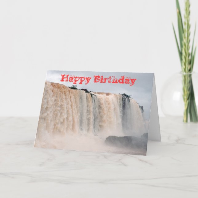 Iguazu Falls Brazil / Argentina Holiday Card (Front)