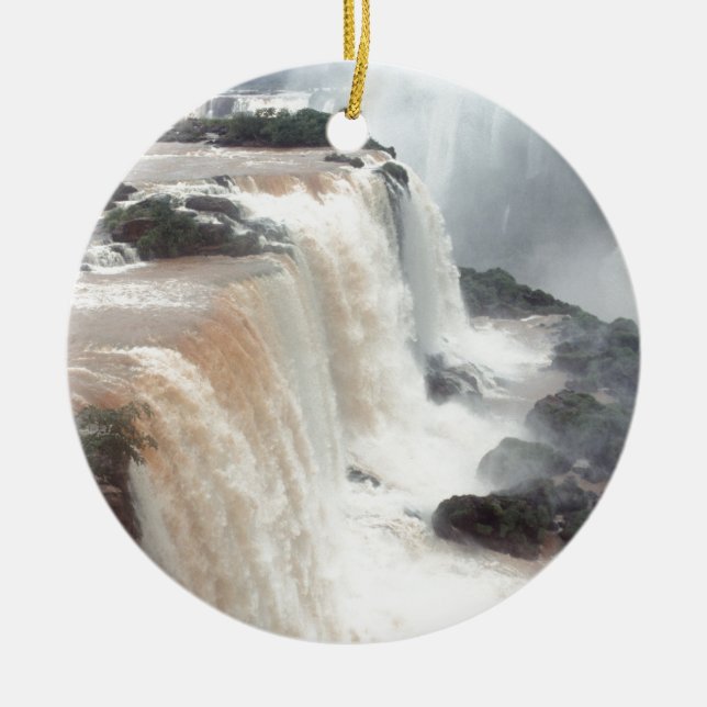 iguazu falls Brazill Ceramic Ornament (Front)