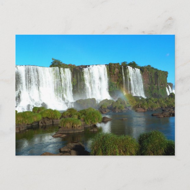 Iguazu falls in Brazil Holiday Postcard (Front)