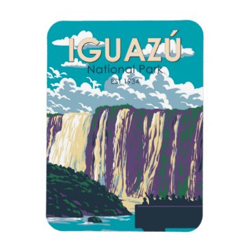 Iguazu National Park Argentina Travel Art Vintage Magnet