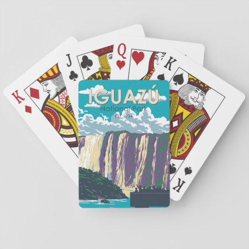 Iguazu National Park Argentina Travel Art Vintage Playing Cards