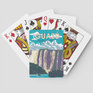 Iguazu National Park Argentina Travel Art Vintage Poker Cards