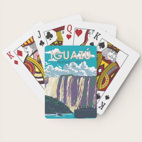 Iguazu National Park Argentina Travel Art Vintage Poker Cards