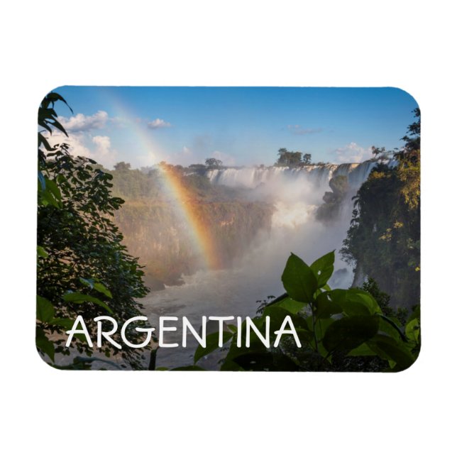 Iguazú Waterfalls With Rainbow, Argentina Magnet (Horizontal)