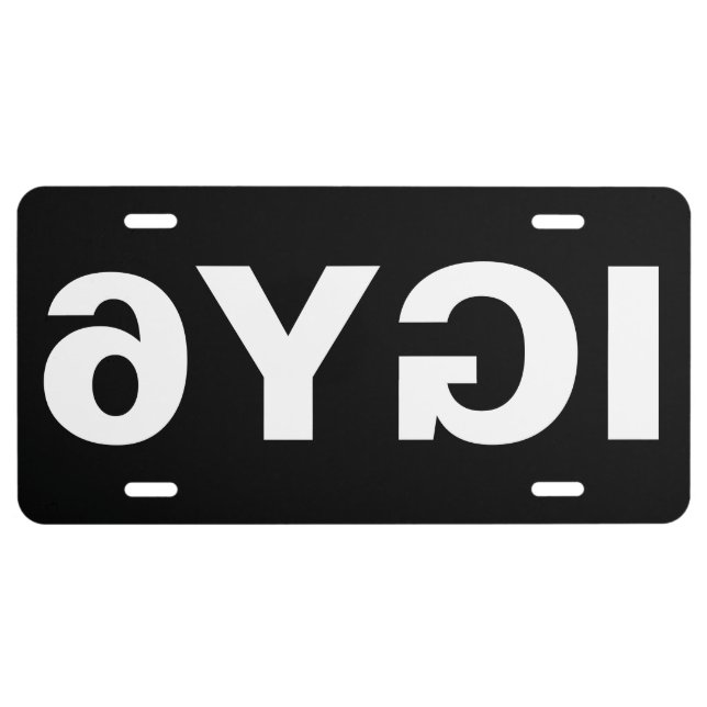 IGY6 Adopt A Motorcycle Rider Reverse Printed  License Plate (Front)