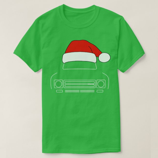 IH Scout classic truck Christmas hat edition white T-Shirt (Design Front)