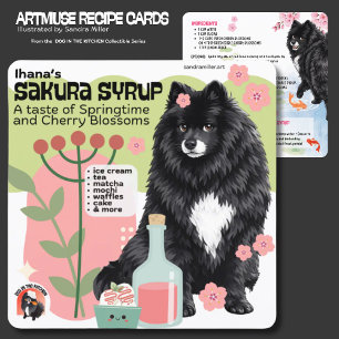 IHANAS SAKURA SYRUP   Recipe card- LAPPHUND Card