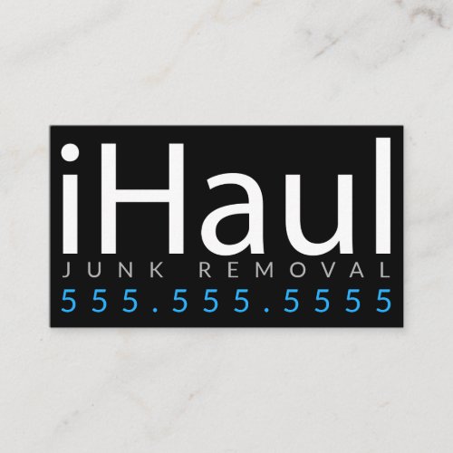 iHaul Junk Hauling Removal Business Card