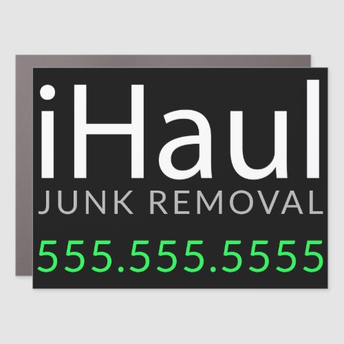 iHaul Junk removal Garbage HaulingSign Car Magnet