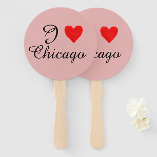 IHEART Chicago Hand Fan