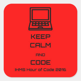 IHMS Hour Of Code 2016 Square Sticker