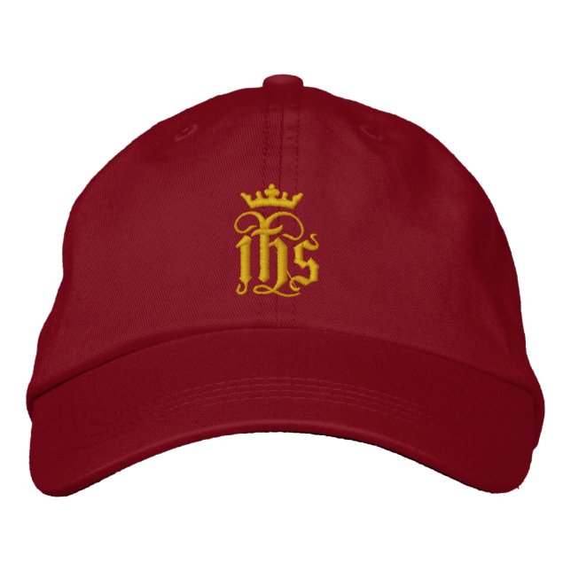 IHS and crown Embroidered Baseball Hat (Front)
