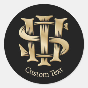 IHS Christogram Classic Round Sticker