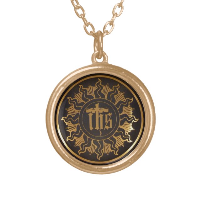 IHS monogram of the Holy Name of Jesus Pendant (Front)
