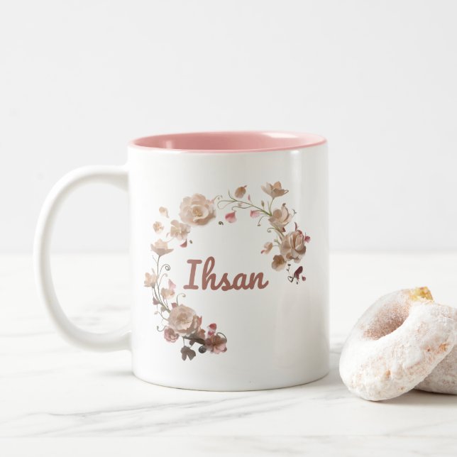 Ihsan Floral Mug (With Donut)