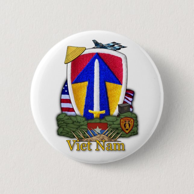 II Field Force Vietnam war vets Button. Pinback Button (Front)