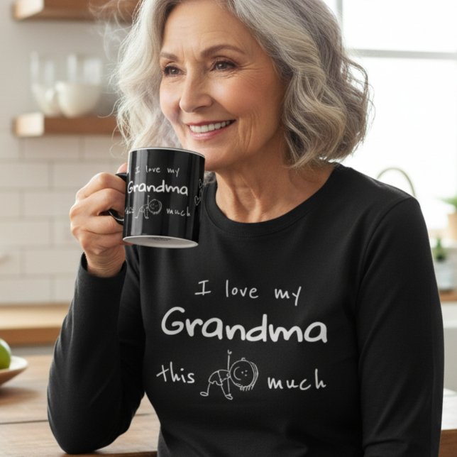 II Love my Grandma Typography Named Graphic Tri-Blend Shirt (Creator Uploaded)