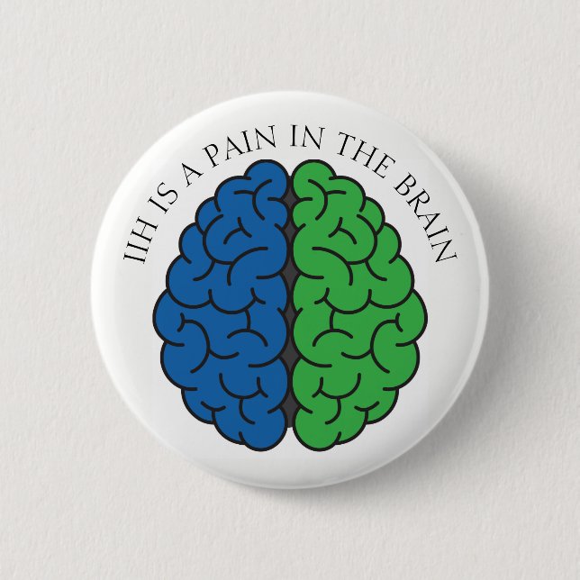IIH Brain Pain Button (Front)