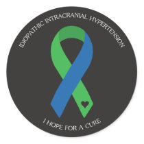 IIH Ribbon - I hope for a cure Classic Round Sticker